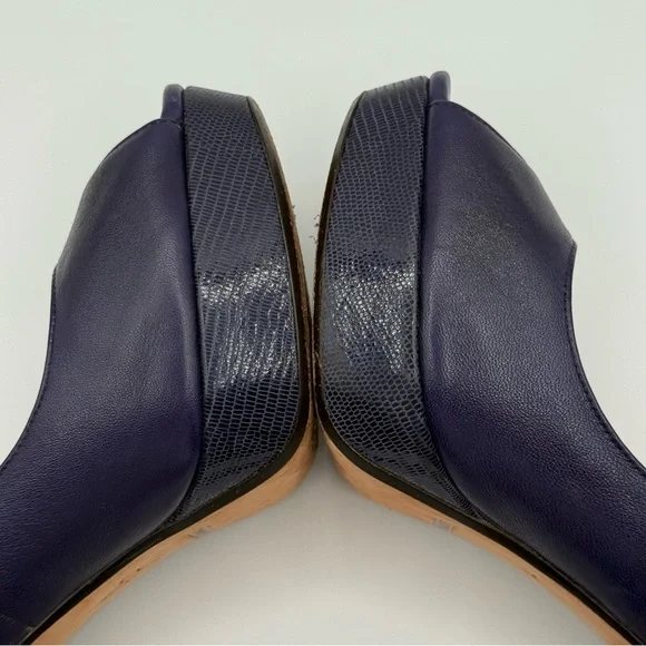 Cole Haan Mariela Air Purple Leather Peep Toe Pumps Women 6.5B - Picture 12 of 16